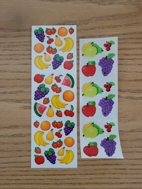 Vintage 90s Fruit Stickers